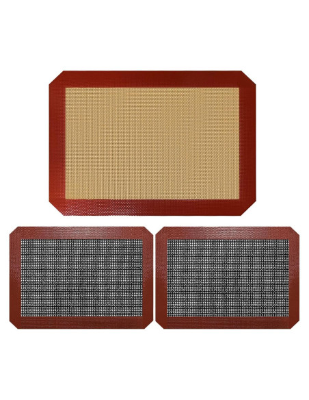 Set de Alfombrillas de Silicona VCHOMY para Hornear 3 Piezas Set de Alfombrillas de Silicona VCHOMY para Hornear 3 Piezas