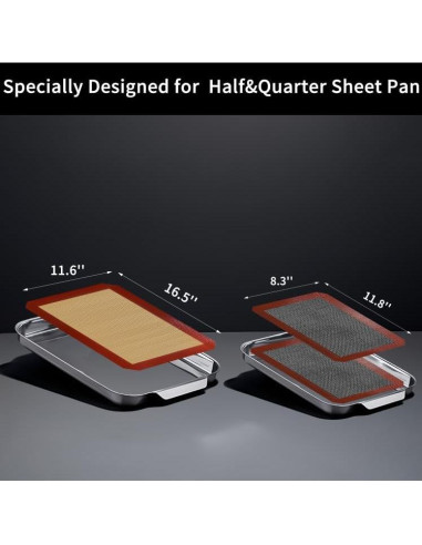 Set de Alfombrillas de Silicona VCHOMY para Hornear 3 Piezas