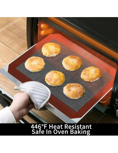 Set de Alfombrillas de Silicona VCHOMY para Hornear 3 Piezas