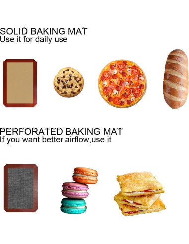 Set de Alfombrillas de Silicona VCHOMY para Hornear 3 Piezas