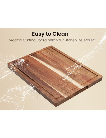 Juego de 3 Tablas de Cortar de Madera de Acacia Fibogollo