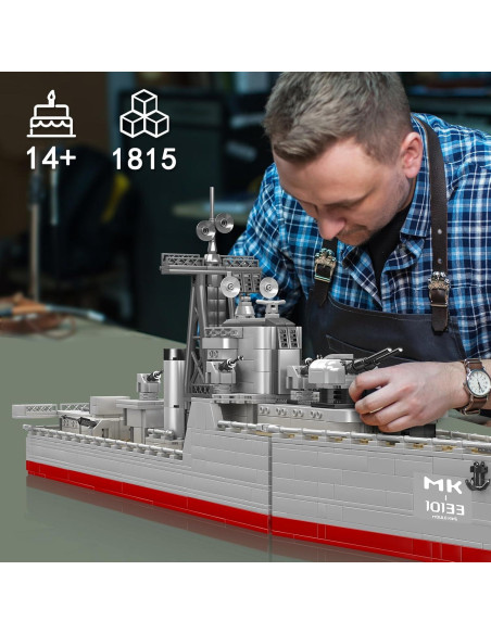 Conjunto de Construcción Acorazado Mould King 10133 1815 Piezas