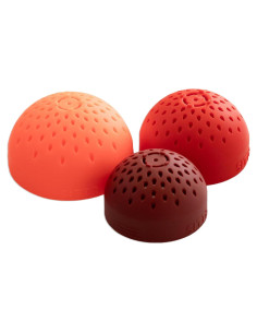 Juego de Coladores Mini SIFTR Apilables ROJO - Silicona Multiuso