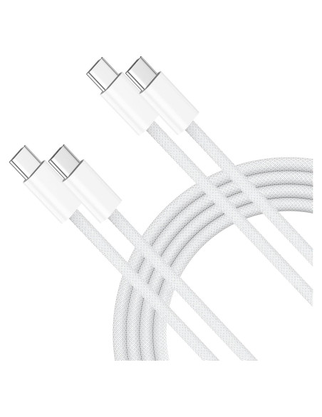 Cable de Carga USB C a C Belcompany 6FT 60W Paquete de 2