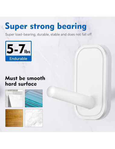 Ganchos Adhesivos INNPLUS Alta Resistencia Paquete de 6