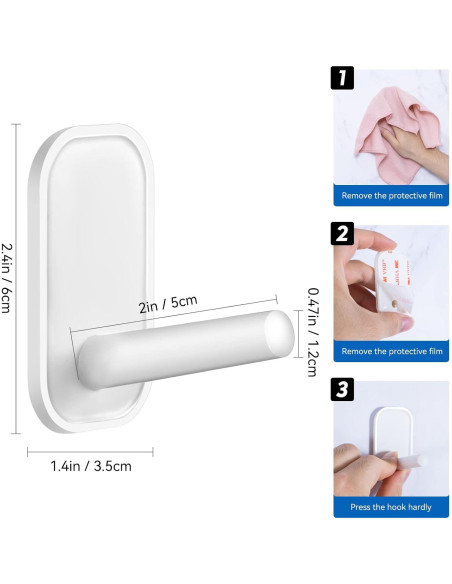 Ganchos Adhesivos INNPLUS Alta Resistencia Paquete de 6