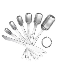 Juego de Cucharas Medidoras U-Taste Acero Inoxidable 7 Piezas