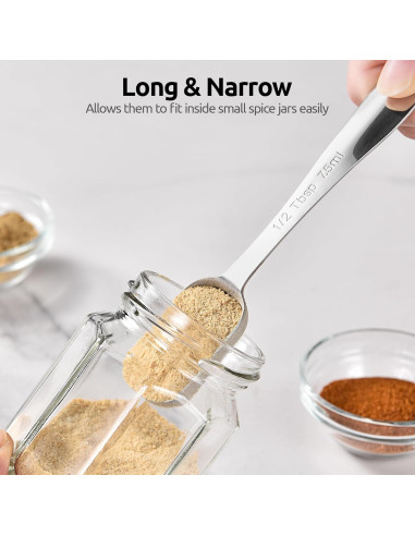 Juego de Cucharas Medidoras U-Taste Acero Inoxidable 7 Piezas