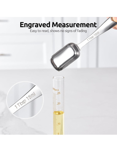 Juego de Cucharas Medidoras U-Taste Acero Inoxidable 7 Piezas