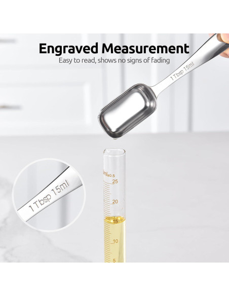 Juego de Cucharas Medidoras U-Taste Acero Inoxidable 7 Piezas