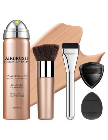 Base de Maquillaje Airbrush AOAZXBB 01 Natural Cobertura Completa