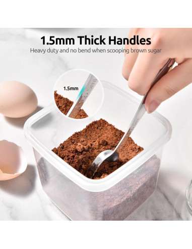 Juego de Cucharas Medidoras U-Taste Acero Inoxidable 7 Piezas