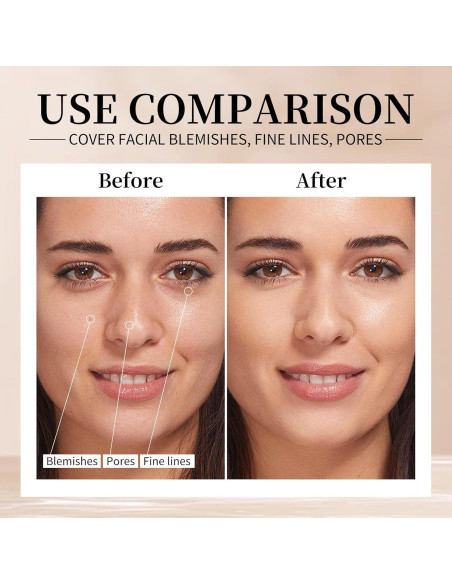 Base de Maquillaje Airbrush AOAZXBB 01 Natural Cobertura Completa