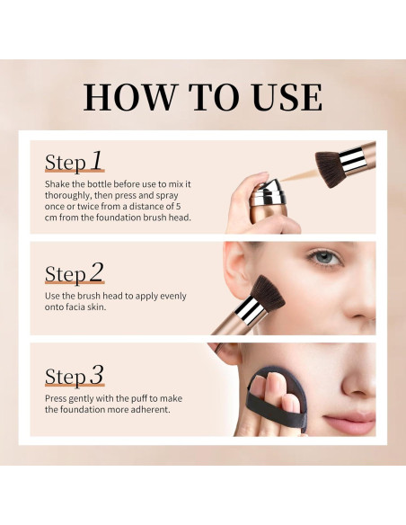 Base de Maquillaje Airbrush AOAZXBB 01 Natural Cobertura Completa