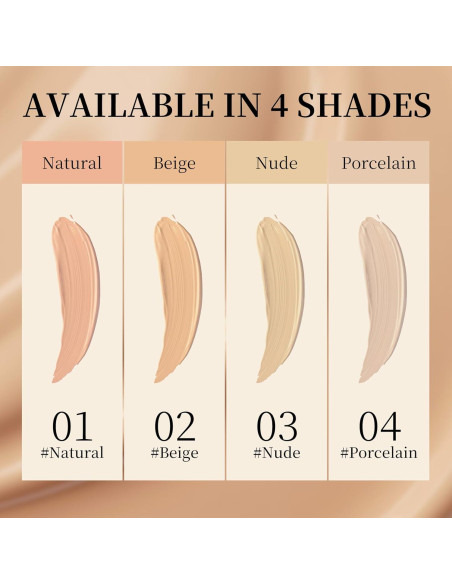 Base de Maquillaje Airbrush AOAZXBB 01 Natural Cobertura Completa