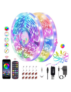 Tira LED 10m KULUNER RGB 300 LEDs Control Remoto Bluetooth