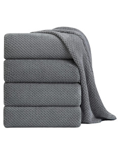 Juego de Toallas de Baño Extra Grande 89x178 cm Smuge - 4 Piezas Microfibra Alta Absorción