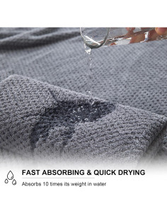 Juego de Toallas de Baño Extra Grande 89x178 cm Smuge - 4 Piezas Microfibra Alta Absorción 2