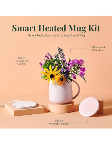 Taza Autocalentable Tease 12oz con Control de Temperatura