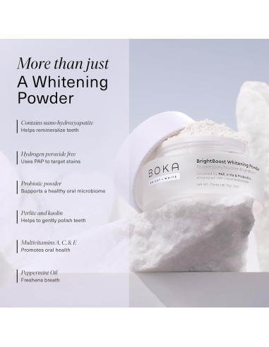 Polvo Blanqueador Dental Boka - Nano Hidroxiapatita 90g