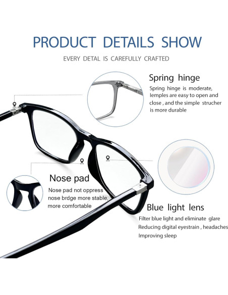 Gafas bloqueadoras de luz azul Kerecsen unisex con protección UV400