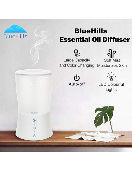 Difusor de Aceite Esencial BlueHills 2000ml Aromaterapia