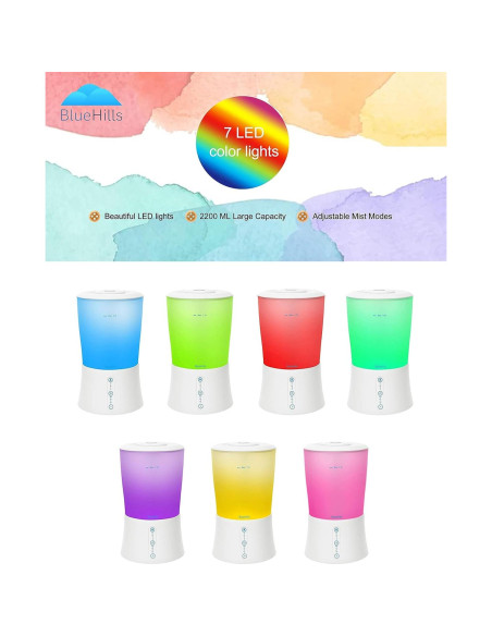 Difusor de Aceite Esencial BlueHills 2000ml Aromaterapia