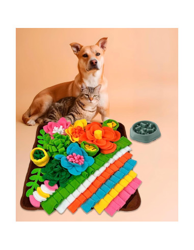 Alfombra de Olfato y Cuenco de Alimentación Lenta Snuffle 39cm