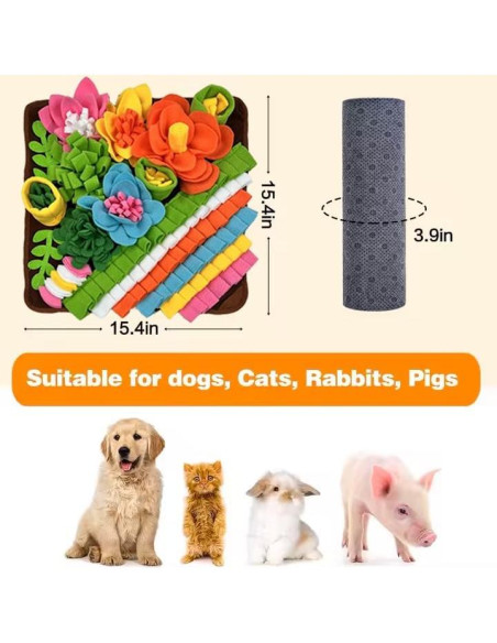 Alfombra de Olfato y Cuenco de Alimentación Lenta Snuffle 39cm Alfombra de Olfato y Cuenco de Alimentación Lenta Snuffle 39cm