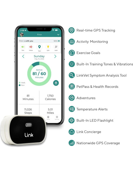 Rastreador GPS para Perros Link My Pet - Salud y Actividad