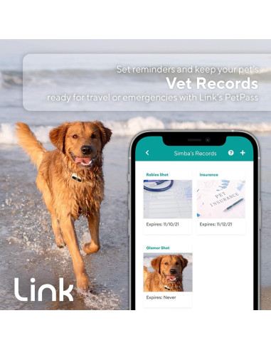 Rastreador GPS para Perros Link My Pet - Salud y Actividad