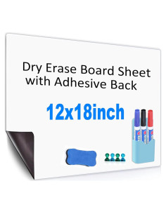 Hoja de Pizarra Blanca Borrable Autoadhesiva Cohibon 30x45 cm