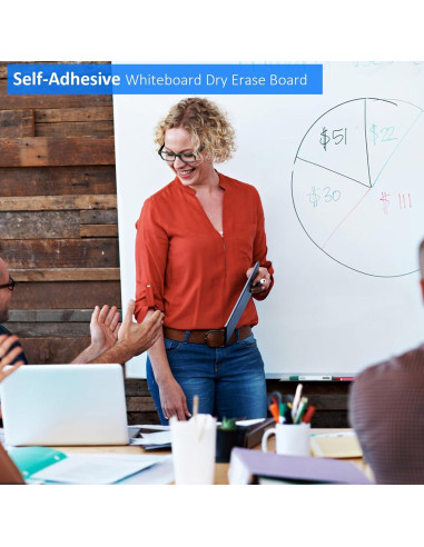 Hoja de Pizarra Blanca Borrable Autoadhesiva Cohibon 30x45 cm