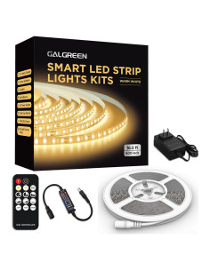 Tira de LED Blanco Cálido 5m Galgreen con Control Remoto 3500K