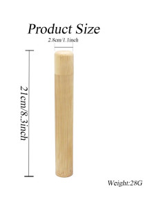 Estuche de Cepillo de Dientes de Bambú Elandy 2 Piezas 21cm 2