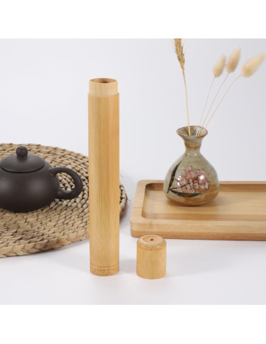 Estuche de Cepillo de Dientes de Bambú Elandy 2 Piezas 21cm