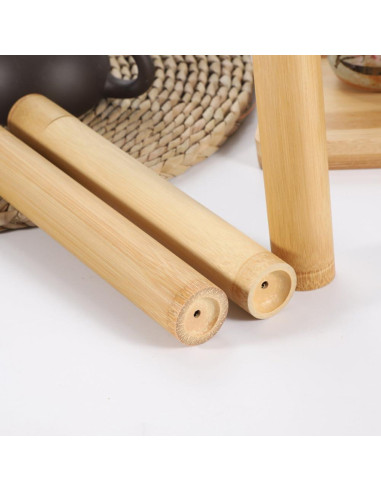 Estuche de Cepillo de Dientes de Bambú Elandy 2 Piezas 21cm