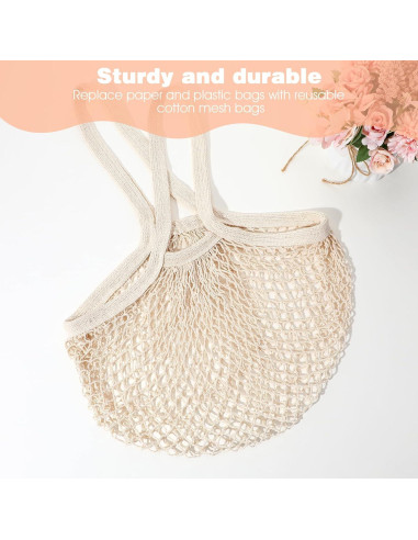 2 Bolsas de Malla de Algodón Reutilizables FdcLixuvol 35x35cm
