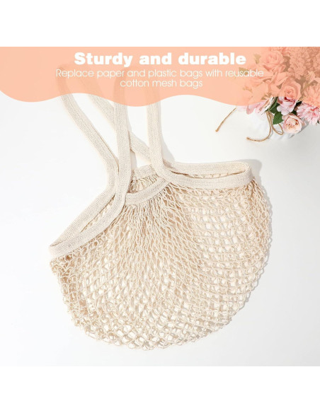 2 Bolsas de Malla de Algodón Reutilizables FdcLixuvol 35x35cm