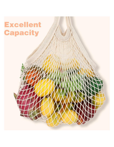 2 Bolsas de Malla de Algodón Reutilizables FdcLixuvol 35x35cm