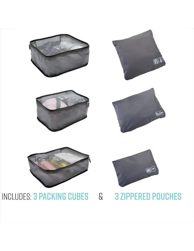 Juego de Viaje GForce 6 Piezas - Bolsas y Cubos de Embalaje