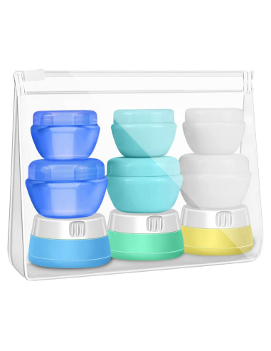 Set de Botellas de Viaje Selizo 9 Piezas Silicona y Plástico