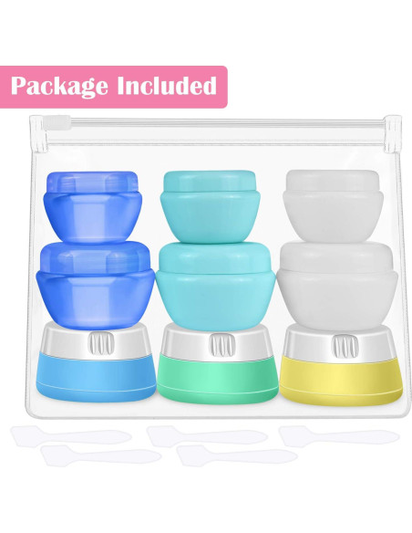 Set de Botellas de Viaje Selizo 9 Piezas Silicona y Plástico