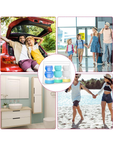 Set de Botellas de Viaje Selizo 9 Piezas Silicona y Plástico