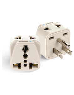 Adaptador de Enchufe de Viaje OREI Tipo B - Paquete de 2