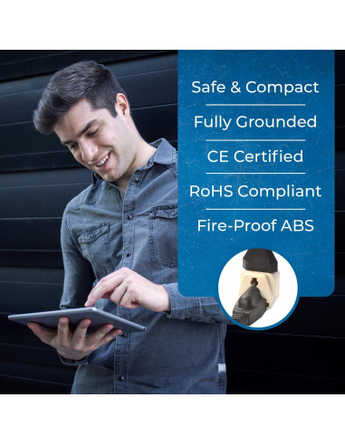 Adaptador de Enchufe de Viaje OREI Tipo B - Paquete de 2