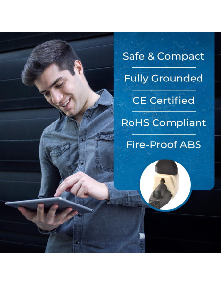 Adaptador de Enchufe de Viaje OREI Tipo B - Paquete de 2