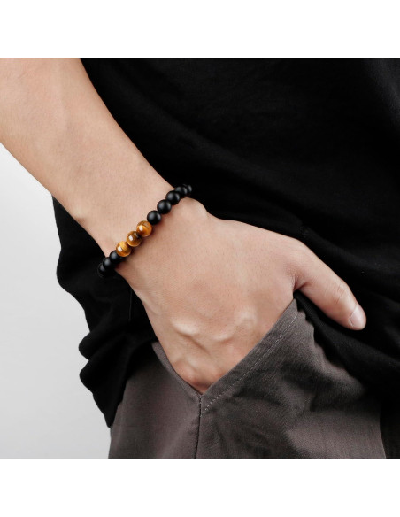 Pulsera de Ojo de Tigre para Hombre Ajustable - Regalo Ideal Pulsera de Ojo de Tigre para Hombre Ajustable - Regalo Ideal