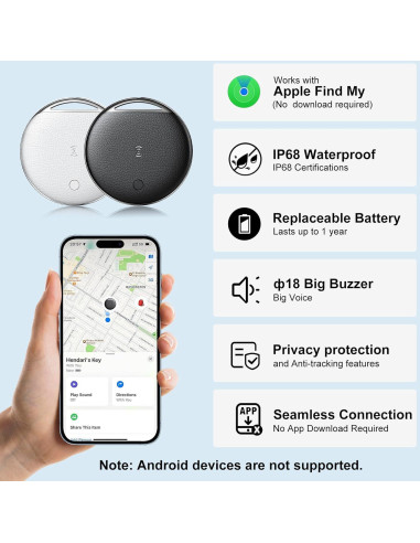 Etiquetas Air Tracker KPMARE - Paquete de 4, Bluetooth IP68