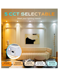 Luz Empotrada LED CLOUDY BAY 4" 10W 650LM 5 Temperaturas 2